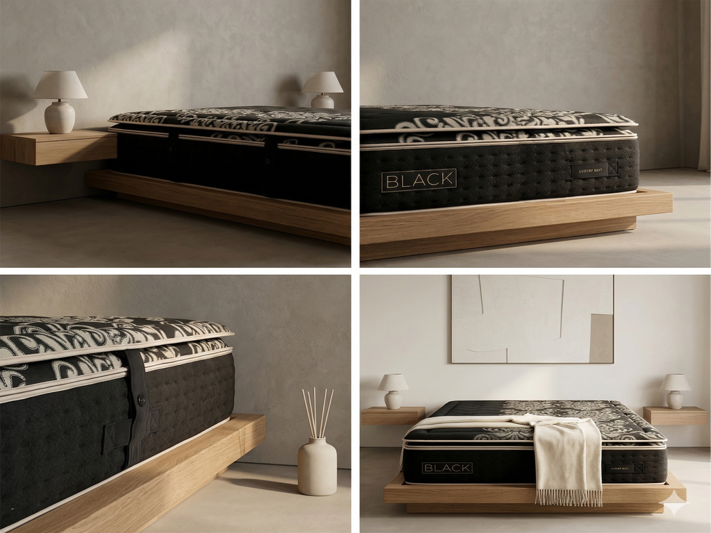 Black luxe Doble Acolchado