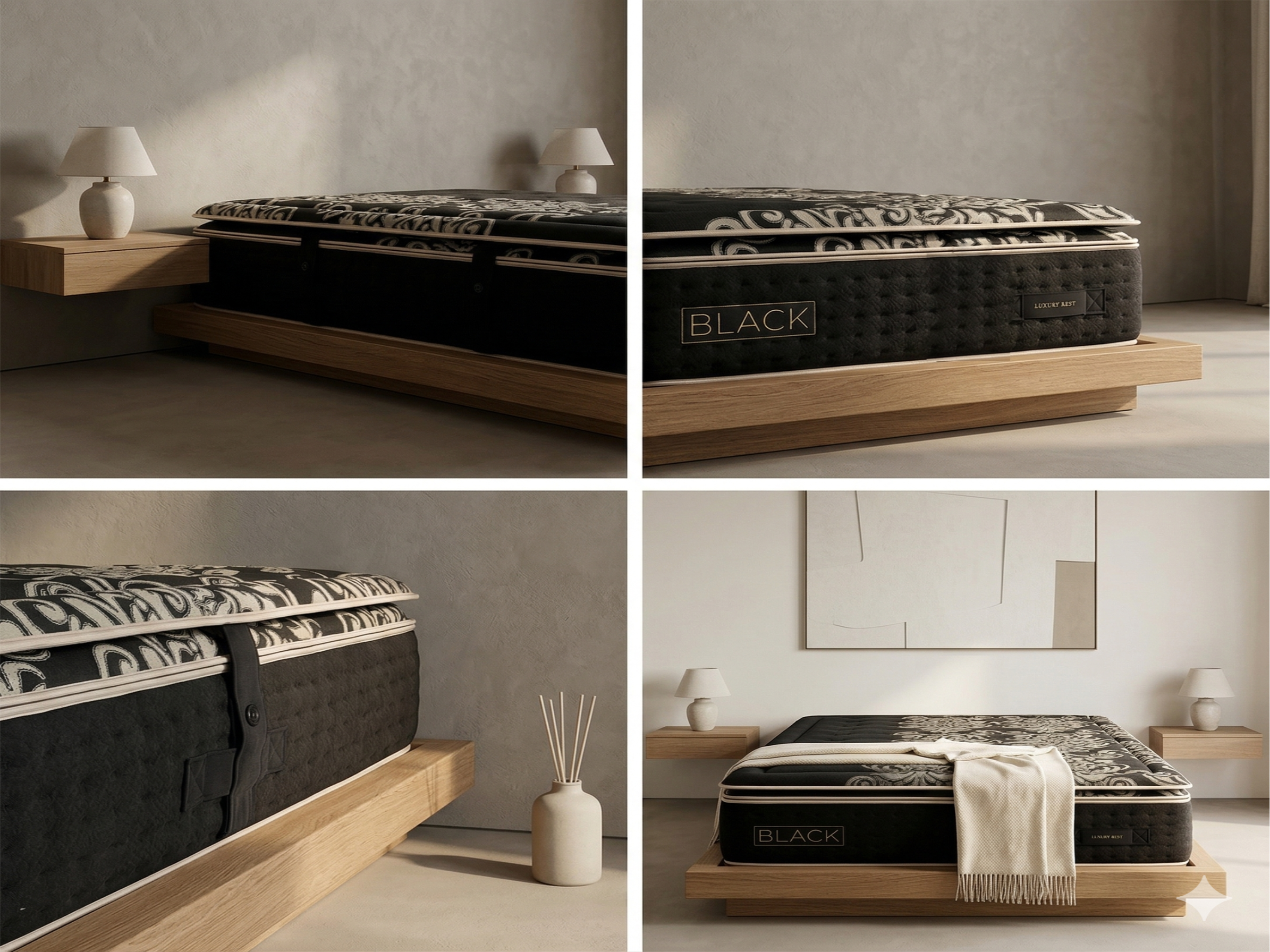 Black luxe Doble Acolchado